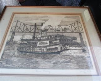 Jack Miller 1975 Etchint STEAMER NATCHEZ