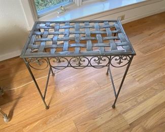 Metal side table