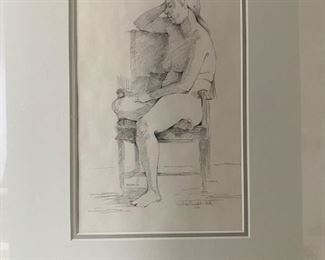 Nude pencil drawing