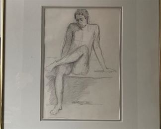 Nude pencil drawing