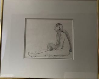 Nude pencil drawing