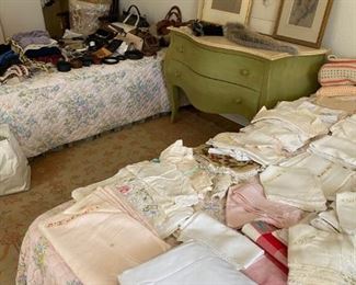 Green chest with marble top