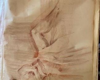 35" X 23"  chalk drawing