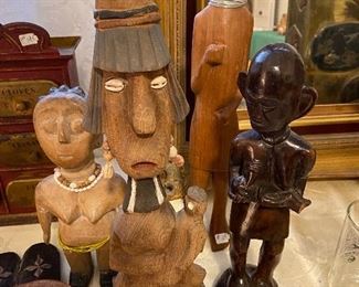 Carved wood figures