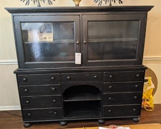 Storage/Display China Deck and Base; Attic Heirlooms by Broyhill; Dimensions 70"W x 18" D x 64"H (Broyhill)