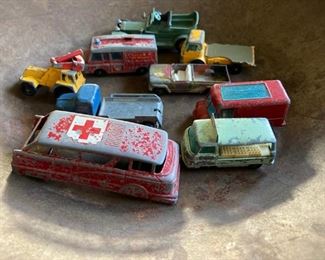 vintage toy cars (metal)