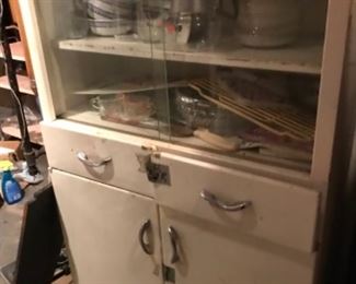 metal cabinet good condition glass doors