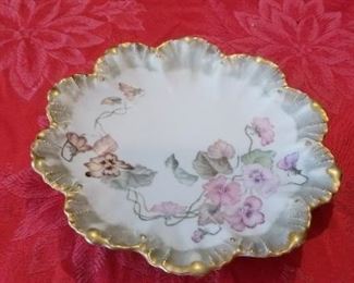 LOT A8- $18- LIMOGES PLATE HAND PAINTED 8" WIDE