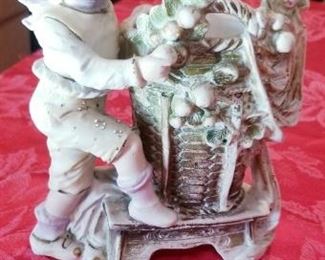 LOT A12- $20- GERMAN FIGURINE PLANTER 8 TALL