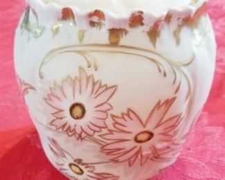LOT A24- $60- VINTAGE LIMOGES COVERED JAR 7 1/2" H X 6 W