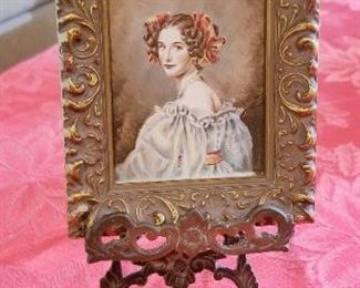 LOT A34- $40- VINTAGE OIL PAINTING 5 " H X 4 1/2" W