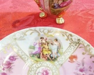 LOT A40- $125- MEISSEN- FOOTED CUP AND SAUCER
