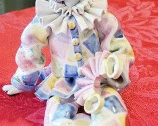 LOT C7- $75  ITALIAN CLOWN MADE FOR GUMPS- 6X5 ( BOY CLOWN WITH ACCORDION)