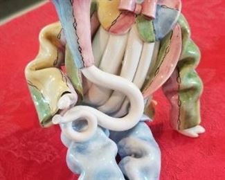 LOT C14- $45-  ITALIAN CLOWN MADE FOR GUMPS (AS IS), BOY CLOWN PLAYING HORN