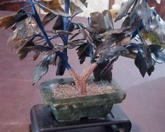 LOT D3- $50- ASIAN JADE TREE ON STAND- 10 1/2 X 10 WITH STAND