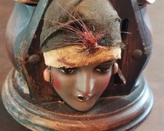 LOT T2- $195- ANTIQUE GYPSY CIGARETTE DISPENSER 6X7