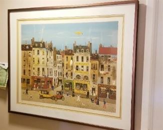 LOT D17- $350- MICHAEAL DELACROIX LITHOGRAOPH " ACCIDENT" 36 X 29