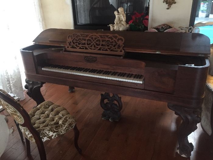 1858 dated piano by F C Lighte & Company  working nicely