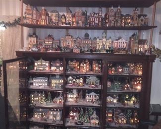 dept 56 and more one of the great set ups .selling all together as one lot, there will be more pictures of more pieces , call for pricing on the entire collection 