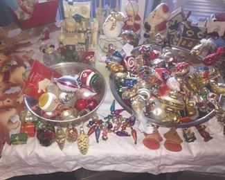 many fine vintage and antique Christmas ornaments .