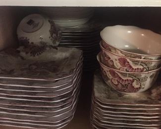 set of nice dishes, just a sample of lots of kitchen items
