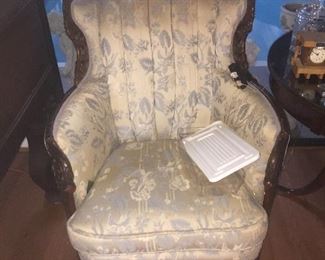 one of pair of great antique chairs ,this is high back chair