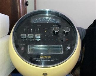 Welltron viintage 8 track ball with am fm radio , solid state 
