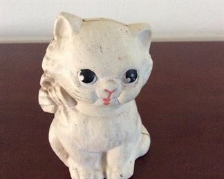 1940's cast iron cat bank