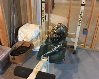 Weight bench & weights