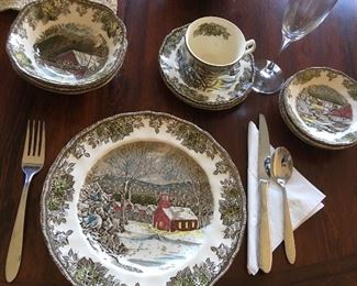 Vintage Johnsonville China. Christmas Pattern