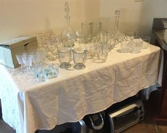 Decanters, Rocks Glasses, Beer Mugs, etc.