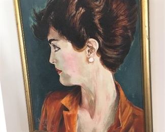 Vintage Oil Painting of a Woman