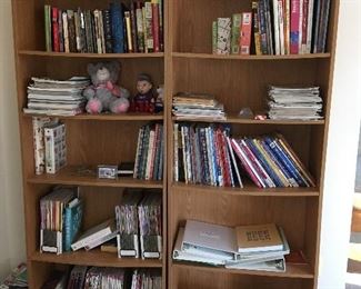 Book shelves , books
