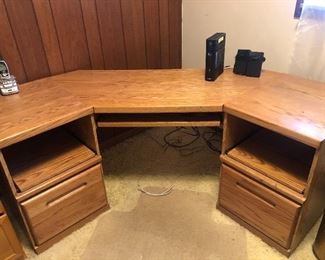 Office desk, 3 section $90
Office chair $30