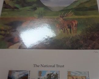 National Trust stamps and Lithograph