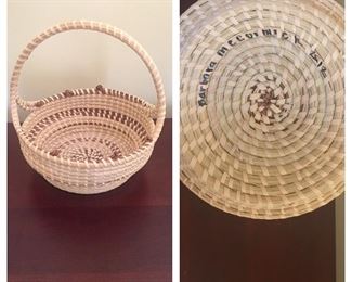Handmade McCormick Signed Basket