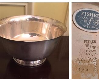 Fisher Sterling Paul Revere Footed Bowl