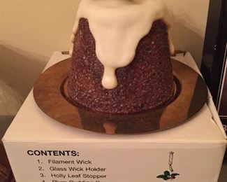 Dept 56 Plum Pudding Oil Lamp