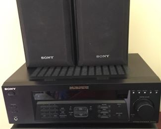 Sony AM/FM Stereo Receiver STR-DE185 & Stereo Cassette Deck TC-WE425 with Speakers