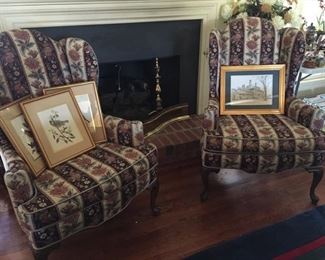 Pair of Ethan Allen Wing Back Chairs
