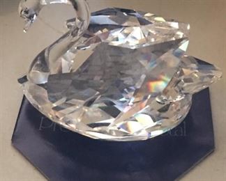 Small Swarovski Crystal Swan