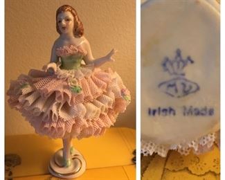Small Irish Made Lace Edge Figurine