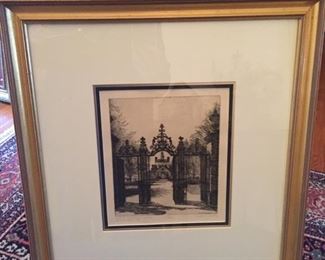 GATES AT GOVERNOR'S PALACE, WILLIAMSBURG, VA By Leonard H Mersky