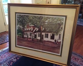 CHOWNING'S TAVERN - WILLIAMSBURG, VA By Nancy Hulshizer Framed Art