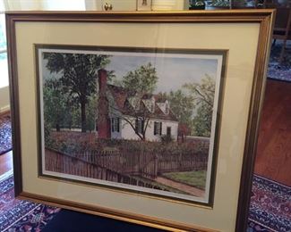 LEWIS HOUSE GARDEN - WILLIAMSBURG, VA By Nancy Hulshizer Framed Art