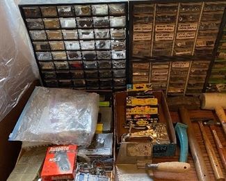 Assorted Hand Tools/Hardware Bins