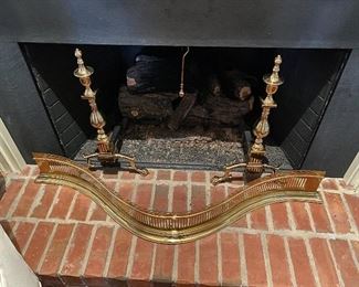 Virginia Metalcrafter Andirons and Fire Fender