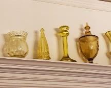 A small sampling of Vaseline glass. 