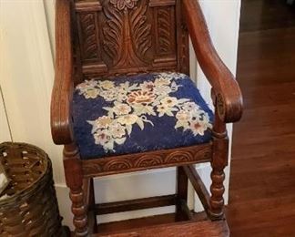 Colds chair beautifully carved