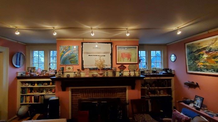 Lots of art, pottery, glass